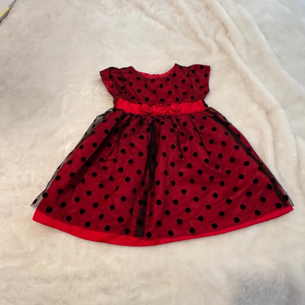 Penelope Mack LTD Red and Black Party Dress Size 2T